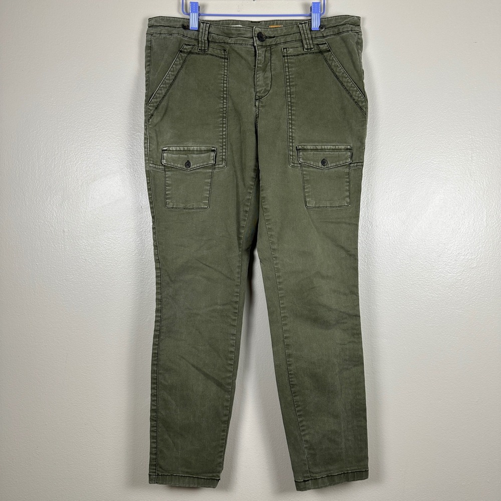 Pilcro and the Letterpress Women's 10 Cargo Pants Olive Green Slim Utility